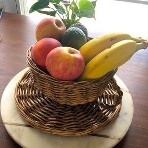 beautiful wicker boho style bowl